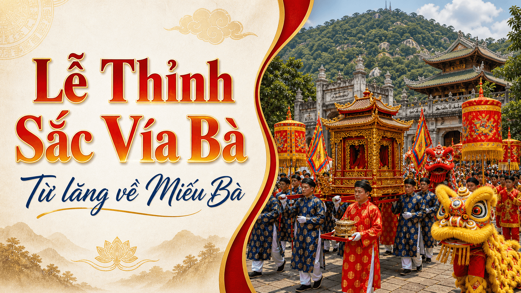 Lễ Thỉnh Sắc Vía Bà: vài chục bước chân nối Miếu Bà với Lăng Thoại Ngọc Hầu
