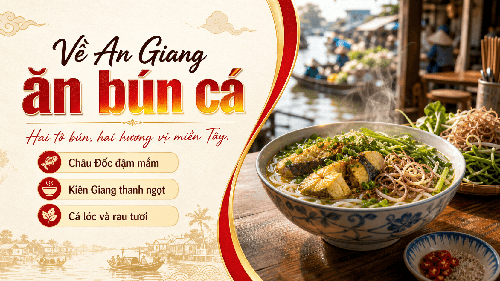 Về An Giang ăn bún cá: Châu Đốc đậm mắm, Kiên Giang thanh ngọt