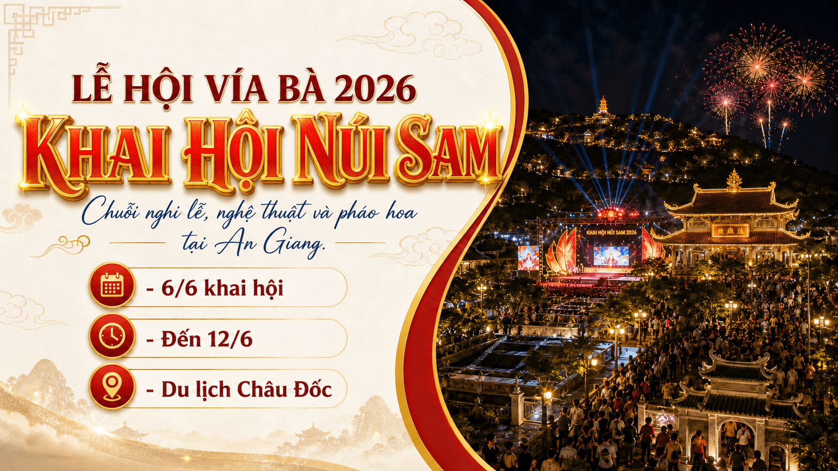 Lễ hội Vía Bà Chúa Xứ Núi Sam 2026: cơ hội thu hút du lịch An Giang